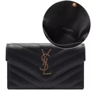 [입생로랑]25SS 여성 카산드라 마틀라세 플랩 카드지갑 (612808 BOW0