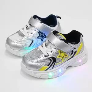 스타런런 생일선물 라이팅 여름 등원 유아 키즈 별 매쉬 남아 LED 운동화