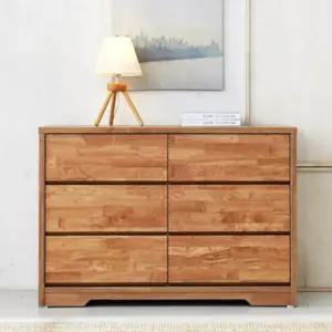 두꺼운 25T 내츄럴 원목 3단 안방 서랍장 120cm (2색) 수납 기숙사 심플 옷