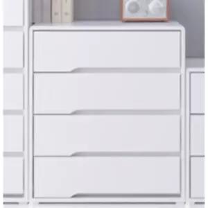 아이안전 라운드모서리 안방 4단 서랍장(60cm) 깊은 속깊은 아이방 심플 긴