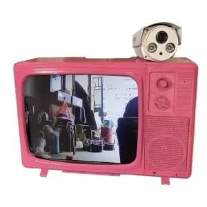 옛날티비 TV 송출카메라 빈티지 세트 인테리어 은회색카메라 송출