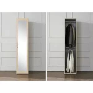 클래식 원룸 학생 틈새 전신 거울 옷걸이2단 옷장 / 엔틱 옷수납장 예쁜 큰