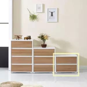 아이방 1인가구용 심플 투톤 8색 2단 서랍장 / 침대 깊은 옷 멀티 옷장 긴