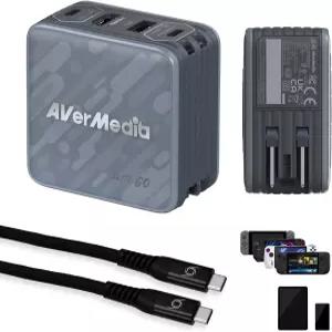 AverMedia Elite Go - 스트리밍용 USB-C 캡처 카드 4K60 HDMI 출력 1080p60 녹화 휴대용 스위치 2 TV 독