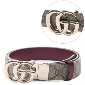 [구찌]25FW 여성 GG 마몽 리버서블 벨트 (659417 92TIG 9792 25F)