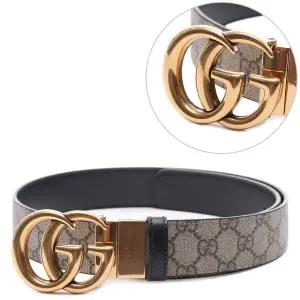 [구찌]25FW 여성 GG 마몽 리버서블 벨트 (659416 92TIC 9769 25F)