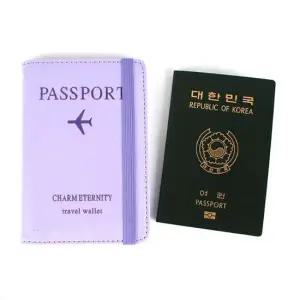 케이스 월렛 여행 가죽 트레블 연보라 여권