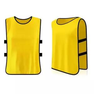 단체용 팀조끼 밴드형 노랑 색상 FREE 사이즈 단체복 조끼