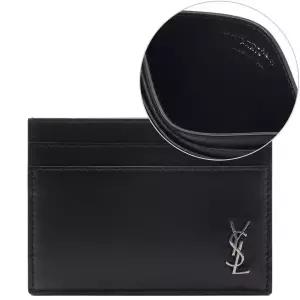 [입생로랑]25FW 남성 모노그램 은장로고 카드지갑 (607603 1JB0E 1000