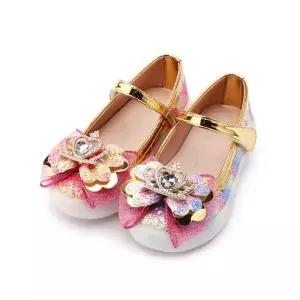 [바나나팜스][바나나팜스]led여아구두 cl25퀸무지개 라이팅 플렛슈즈(pt)