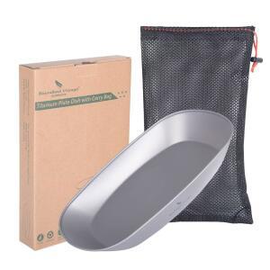 무제한 항해 디너 초경량 플레이트 재사용 접시 티타늄 야외 가방 캠핑용 가능한 휴대용