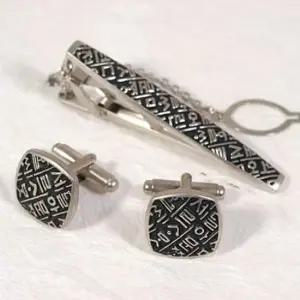 넥타이핀 카라빈카 실버넥타이핀 커프스set-훈민정음
