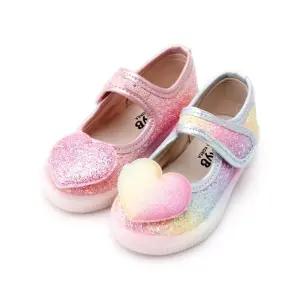 [바나나팜스][바나나팜스]led여아 플렛슈즈 B하트윙메리제인 라이팅 구두(td)