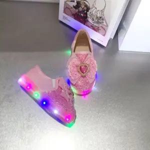 (아동화) 여아 LED 반짝이 공주 운동화 유아 아기