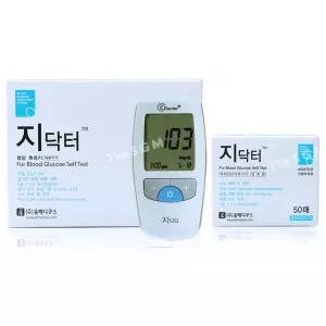 지닥터 혈당계 AGM-4000[측정기+시험지 50매+채혈기+채혈침 10개+파우치]당뇨 검사 혈당기 체크기
