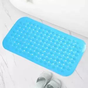 욕실매트 타일흡착 블루 36x70cm 고무 발판 욕실 바닥 욕실