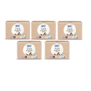 쏘피 유기농생리대 무표백 순면생리대 대형 16p X 5팩