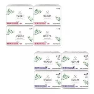 예지미인 데일리코튼 생리대 중형 22Px4팩+대형 20Px4팩 학교 편안한 쾌적한 상쾌한  흡수력