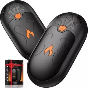 핸드 워머 충전식 2팩 전기 24시간 지속 가능한 마그네틱 재사용 3가지 열 설정 휴대용 포켓 히터 남성