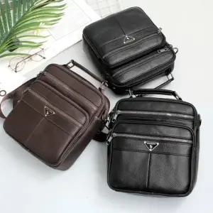 미콘 멀티포켓 소가죽 캐주얼 미니 크로스백 데일리백 미니가방 사이드백 남자미니백