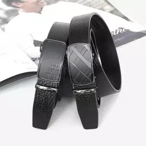 남성 정장 가죽 벨트 자동 132x3cm 허리띠 혁대 버클 남성벨트 허리끈 허리벨트 가죽벨트