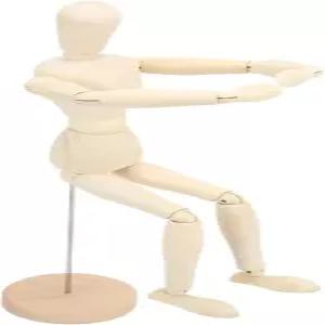 16인치 아티스트 우드 마니킨 유연한 휴먼 피규어 조인트 마네킹 홈 오피스 책상 장식용