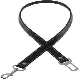 자동차용 정품 가죽 반려견 안전벨트 안전한 방해 요소 없는 주행 군용 하드웨어가 장착된 튼튼한 디자인