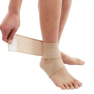 남성용 SUJAYU 2 PCS 발목 교정기 압박 슬리브 롱 랩 발바닥 근막염 아치 지지대 삔 위한 베이지
