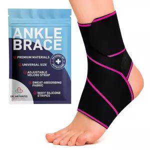 닥터 관절염 에센셜 발목 보호대 지지 건염 아킬레스 부상 달리기 농구 왼발과 오른발에 맞는 안정적인 랩