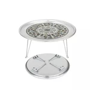 발접이식밥상 삼영 레트로 발접이식 양은 다용도밥상 5호(4-5인용)