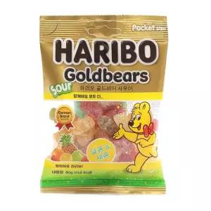 하리보 골드베어(골드베렌) 사우어 80g(1박 24개입) 26.02.01/젤리/대용량/미니젤리/어린이/간식/하리보젤