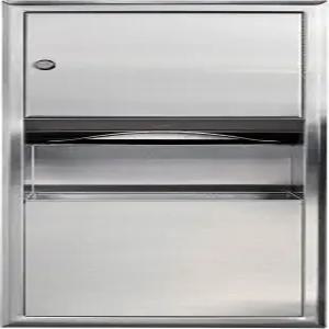 보브릭 369 클래식 시리즈 스테인리스 스틸 오목 종이 타월 디스펜서 2갤런 폐기물 수납공간 높이 28인치