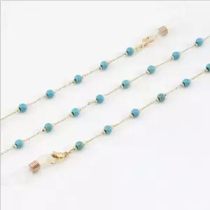 천연 터키석 비즈 마스크걸이 마스크스트랩 안경줄