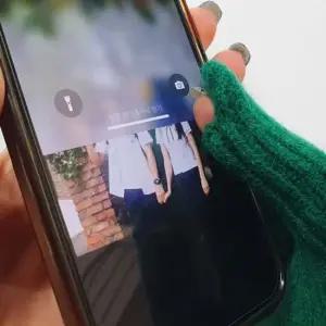 스마트폰장갑 터치 니트장갑 초록 스마트폰 손가락