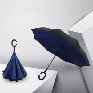 양면 장우산 수동 핸즈프리 C형손잡이 수동 양면 C형손잡이