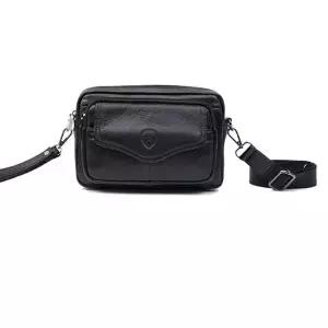 [하프클럽/]빈티지 가죽 크로스백 가방 클래식 핸들 블랙