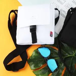 [하프클럽/]학생 크로스백 핸드폰 가방 보조 버클 가방 화이트