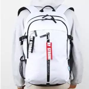 [하프클럽/]학생 책가방 노트북 여행 키링 백팩 가방 화이트
