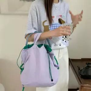 WL 여자 대학생 숄더 크로스 백 가벼운 여성 가방 퍼플