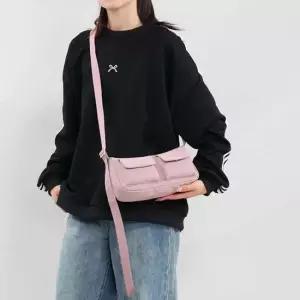 WL 나일론 핸드폰 크로스백 여행 지갑 가방 라이트퍼플