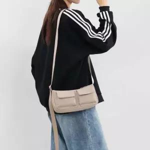 WL 나일론 핸드폰 크로스백 여행 지갑 가방 베이지 여성가방