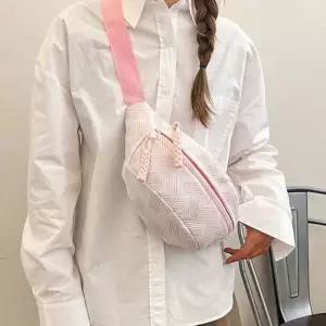 핑크 스트랩 포인트 캐주얼 패턴 크로스 바디백