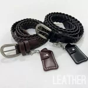 [셀러허브]남자 위빙 벨트 은장 꽈배기 키링 남성 캐쥬얼벨트 (S31546073)