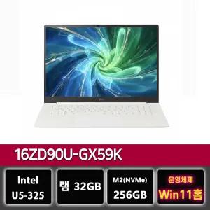 LG그램 프로 16ZD90U-GX59K 램32G 팬서레이크 U5 노트북 윈도우11홈설치
