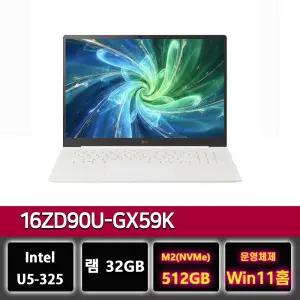 LG그램 프로 16ZD90U-GX59K 램32G 팬서레이크 U5 노트북 윈11설치 512GB교체