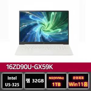 LG그램 프로 16ZD90U-GX59K 램32G 팬서레이크 U5 노트북 윈11설치 1TB교체