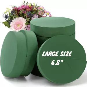 ZOO 8팩 원형 플로럴 폼 블록 68인치 대형 습식 벽돌 DIY 공예용 꽃꽂이 용품 웨딩 장식