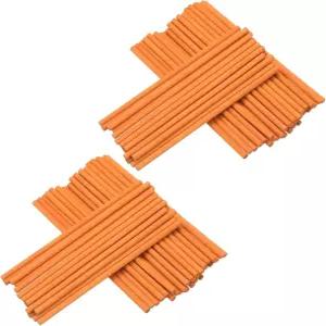 파티킬 00개 나무 다웰 막대 5인치 x 6인치 미완성 공예 케이크 하드우드 DIY 프로젝트 꽃다발 오렌지