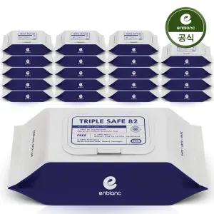 앙블랑 아기물티슈 82초고평량 트리플 세이프 82 캡형 68매X20팩