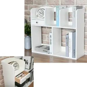 책상 책꽂이 선반 사무실 정리함 2단 화이트